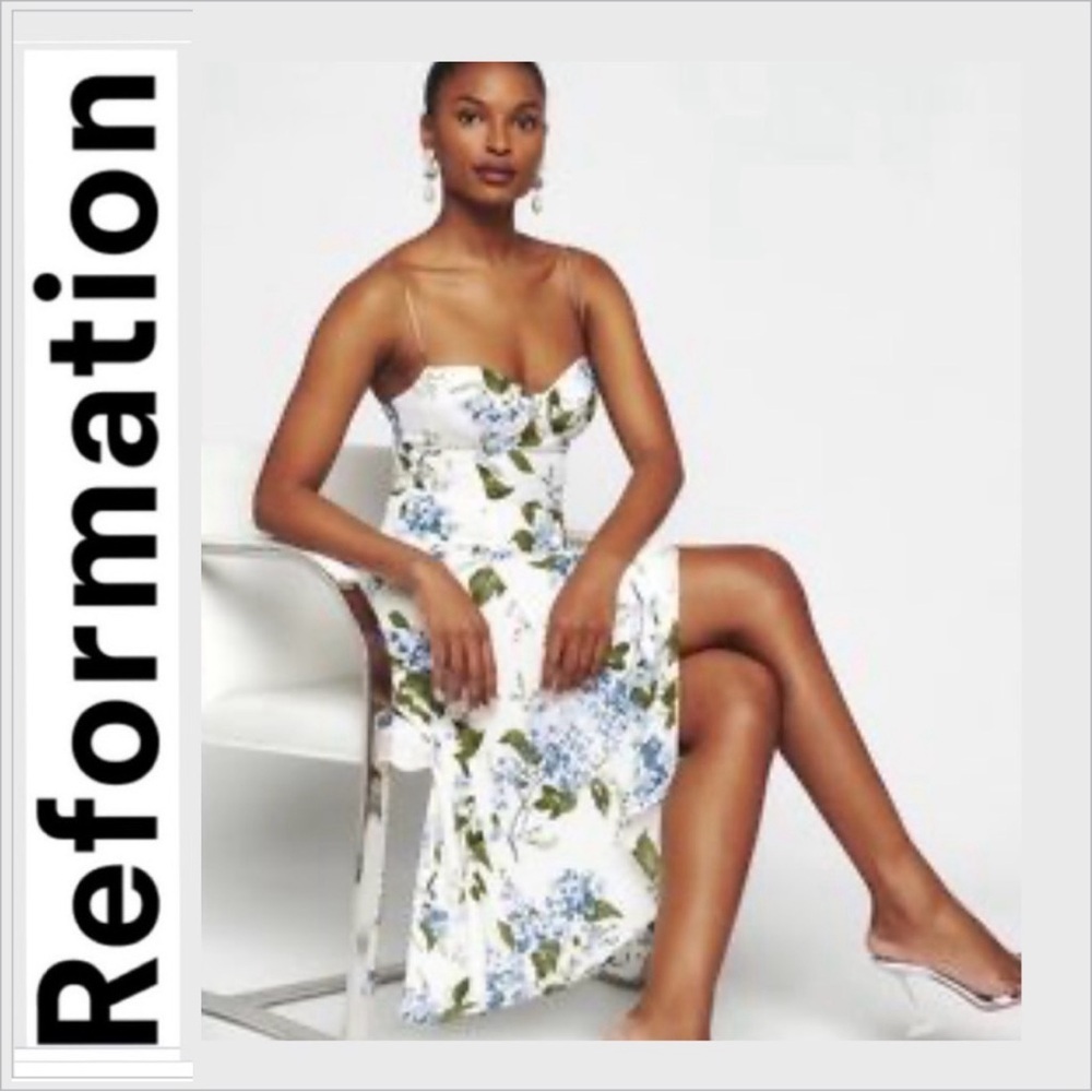 Reformation Juliette Dress in Riviera 6 - Picture 3 of 12